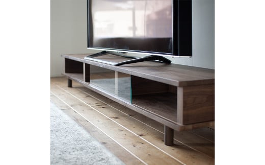 ウォルナット材のテレビボード【180cm】 テレビボード 家具 リビング テレビ 台 TV台 ローテーブル 収納 福岡県 柳川市