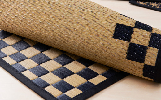 福岡 花ござ テーブルマット 「市松」 イグサ い草 おしゃれ