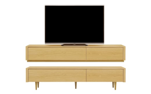 ライズ テレビボード 180【ウォールナット / オーク】【脚タイプ/台輪タイプ】