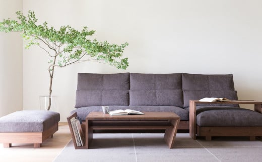 天然木 の リビングテーブル / ウォールナット材 または オーク材 【HIRASHIMA】 LIBERIA PLUS Living Table 126 受注生産