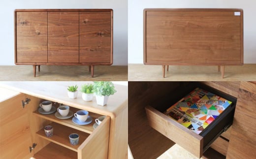 ミューク サイドボード 120 【ウォールナット・オーク】 家具 天然木