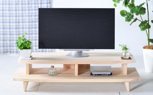 【 受注生産 】 開放感いっぱいの 国産杉を使った HANEテレビボード 130 【 横幅 130cm 】