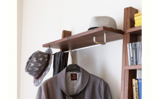 天然木ハンガー コートハンガー / ウォールナット材 または オーク材 【HIRASHIMA SCALA Hanger 070】 受注生産