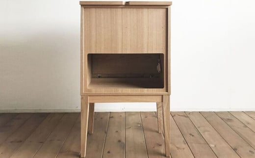 天然オイル仕上 「栗の木」 テレフォン 【 電話台 FAX台 ルーター収納 】インテリア