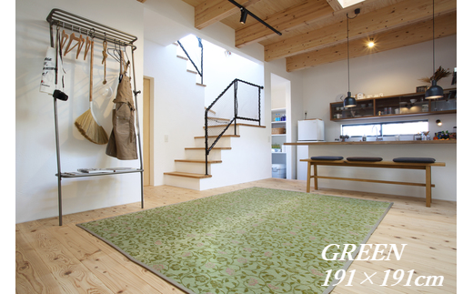 花ござラグ 「さらら」 191cm×191cm