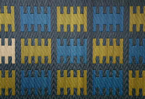 【E0-007】花ござラグ　「シエスタ」　191cm×191cm