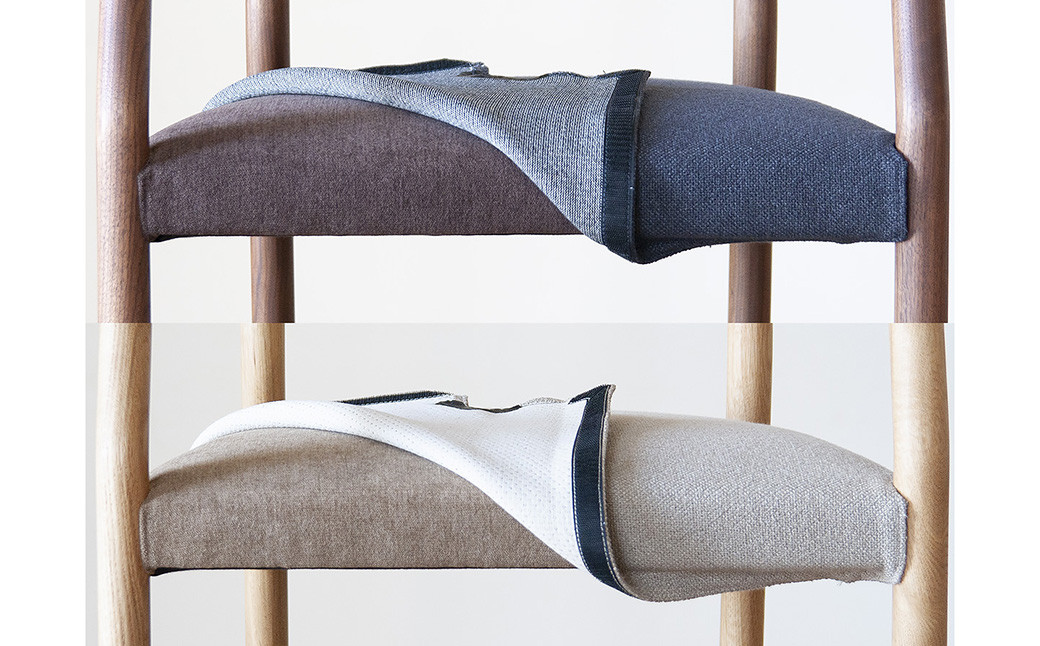 【受注生産】職人が一点一点丁寧に仕上げた優しい手触りが際立つ天然木の カバーリング アームチェア 。HIRASHIMA TIPO Arm Chair(張地 ファブリック)