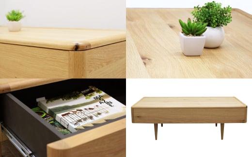 ミューク リビングテーブル 【ウォールナット・オーク】 家具 天然木