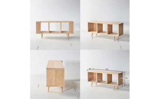 レスキューローボード 120 【林業に貢献する家具】 ローボード 収納 便利 家具 インテリア 木 杉材 木製