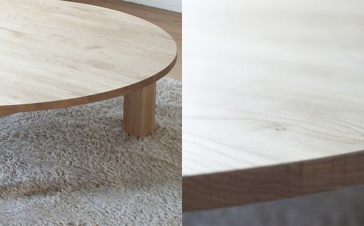 くりのちゃぶ台 （直径130cm・国産栗材・オイル塗装） ／ ちゃぶ台 食卓 座卓 ローテーブル テーブル 机 ラウンドテーブル 丸テーブル 木製 インテリア 家具 ダイニング 日本製 福岡県 柳川市