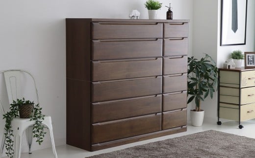 ミリオンⅢ150ハイチェスト NA・BR タンス 引出し 箱組仕様 桐材 木目 フルオープン三段レール 日本製 家具 インテリア 福岡県 柳川市 送料無料