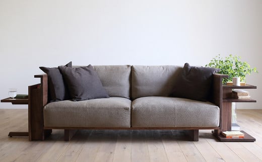 天然木 の サイドテーブル / ウォールナット材 または オーク材 【HIRASHIMA】 CARAMELLA Side Table 035 受注生産