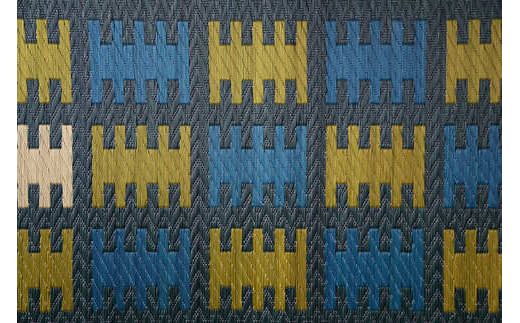 【E0-007】花ござラグ　「シエスタ」　191cm×191cm