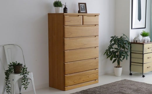 ミリオンⅢ90ハイチェスト NA・BR タンス 引出し 箱組仕様 桐材 木目 フルオープン三段レール 日本製 家具 インテリア 福岡県 柳川市 送料無料