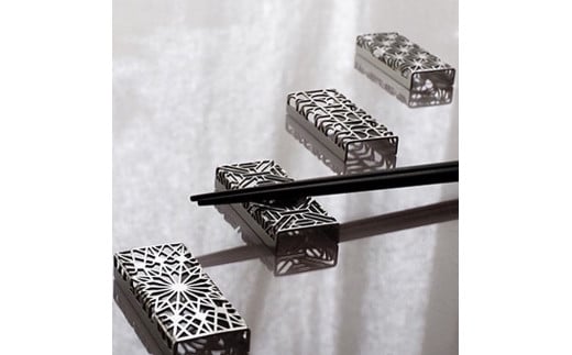 ユニメット 箸置 電解研磨仕上げ 5個セットB