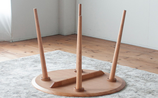 アルダー材のラウンドダイニング (3サイズ 70cm・80cm・90cm) アルダー テーブル 家具 インテリア