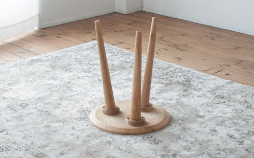 オーク材のサイドテーブル 40cm 高さを選べます。 オーク テーブル 家具 インテリア