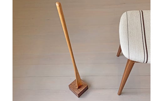 靴べら ＆ スタンド 【靴べら樹種：バーチ/スタンド樹種：ウォールナット】インテリア