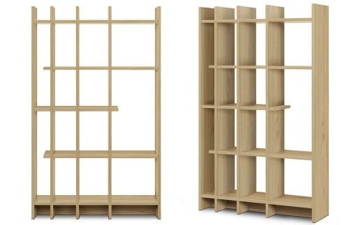 ノコ ハイシェルフ【ウォールナット/オーク】 家具 天然木