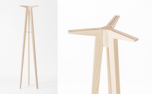 ミツキ コートラック ホワイトアッシュ 高さ160cm インテリア 無垢材