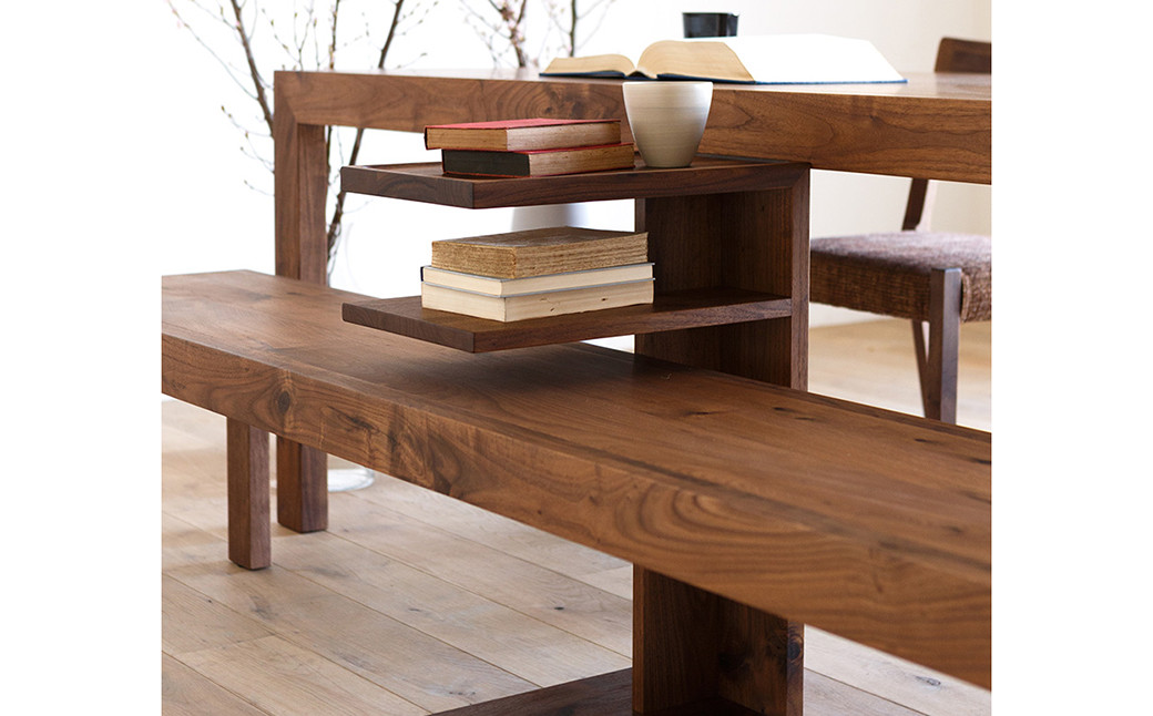 【受注生産】職人が一点一点丁寧に仕上げた力強い天然の木目が美しい ダイニング セット 。HIRASHIMA CARAMELLA ダイニング 4 Set (張地：カプリス)