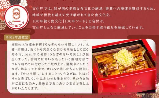 【文化庁｢100年フード｣認定品】 うなぎのせいろ蒸し 2食セット ご飯付