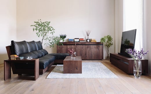 【受注生産】職人が丁寧に仕上げた天然木の存在感ある リビングボード 。サイドボード収納。 HIRASHIMA LIBERIA PLUS Side Board 127