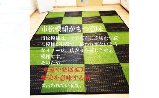 い草 ラグ 191cm×191cm 大江戸の ゴザ :市松 ふっくら仕上げ  (グリーン×ブラック/ベージュ×テラコッタ/紺碧×濃いネイビー) 選べる3色