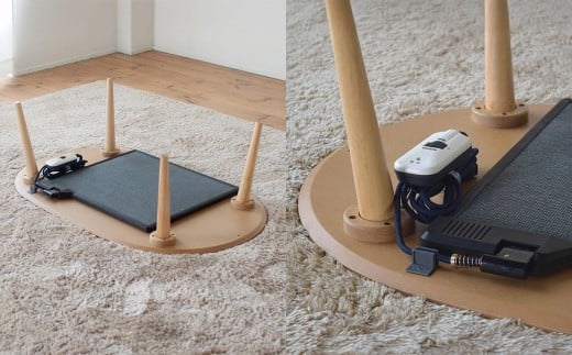 くりの楕円突板こたつ （幅120cm・フラットヒーター付・国産栗材突板・ウレタン塗装） ／ 炬燵 こたつ コタツ テーブル 机 木製 インテリア 家具 家電 暖房 フラットヒーター 防寒 リビング 日本製 福岡県 柳川市