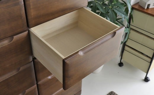 ミリオンⅢ150ハイチェスト NA・BR タンス 引出し 箱組仕様 桐材 木目 フルオープン三段レール 日本製 家具 インテリア 福岡県 柳川市 送料無料