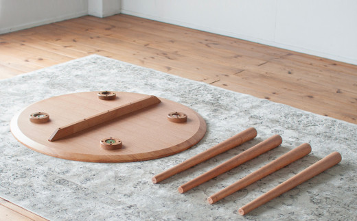 アルダー材のラウンドダイニング (3サイズ 70cm・80cm・90cm) アルダー テーブル 家具 インテリア