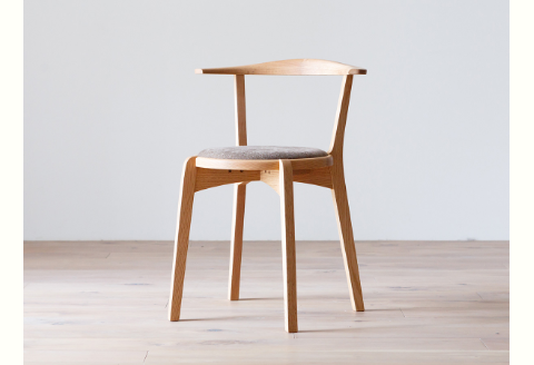 天然木チェア、椅子、ダイニング、スタッキング/ウォールナット材またはオーク材【HIRASHIMA AGILE Side Chair カプリス】受注生産