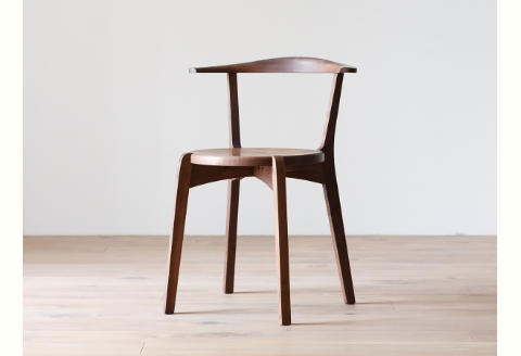 天然木チェア、椅子、ダイニング、スタッキング/ウォールナット材またはオーク材【HIRASHIMA AGILE Side Chair wood】受注生産