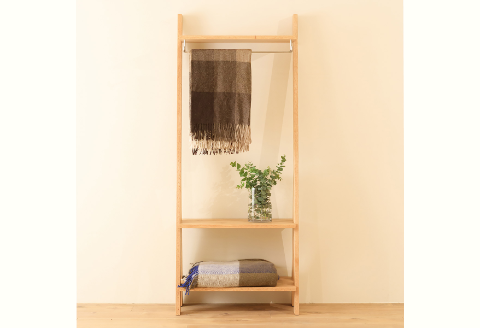 天然木ハンガー、コートハンガー/ウォールナット材またはオーク材【HIRASHIMA SCALA Hanger 070】受注生産