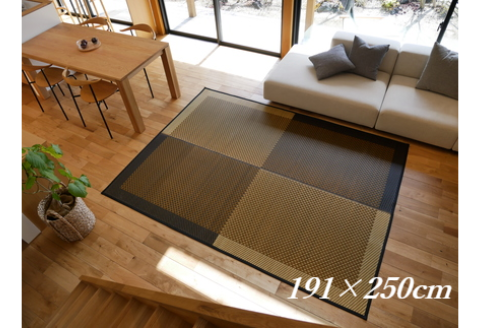 【F7-001】花ござラグ　「スタイル」　191cm×250cm