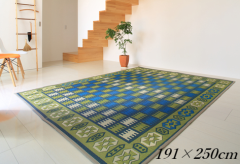 【F7-003】花ござラグ　「シエスタ」　191cm×250cm