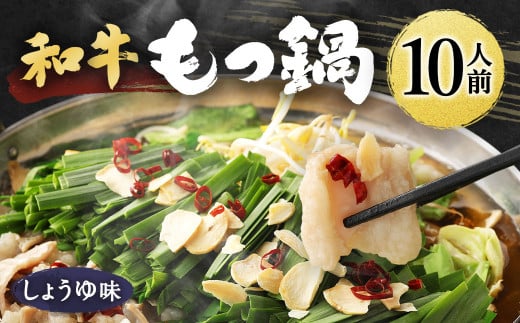和牛もつ鍋 10人前 500g×2パック 合計1kg スープ 8袋