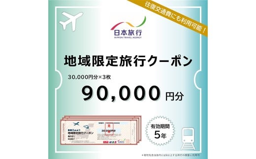 福岡県柳川市 日本旅行 地域限定旅行クーポン90,000円分（30,000円分×3枚）