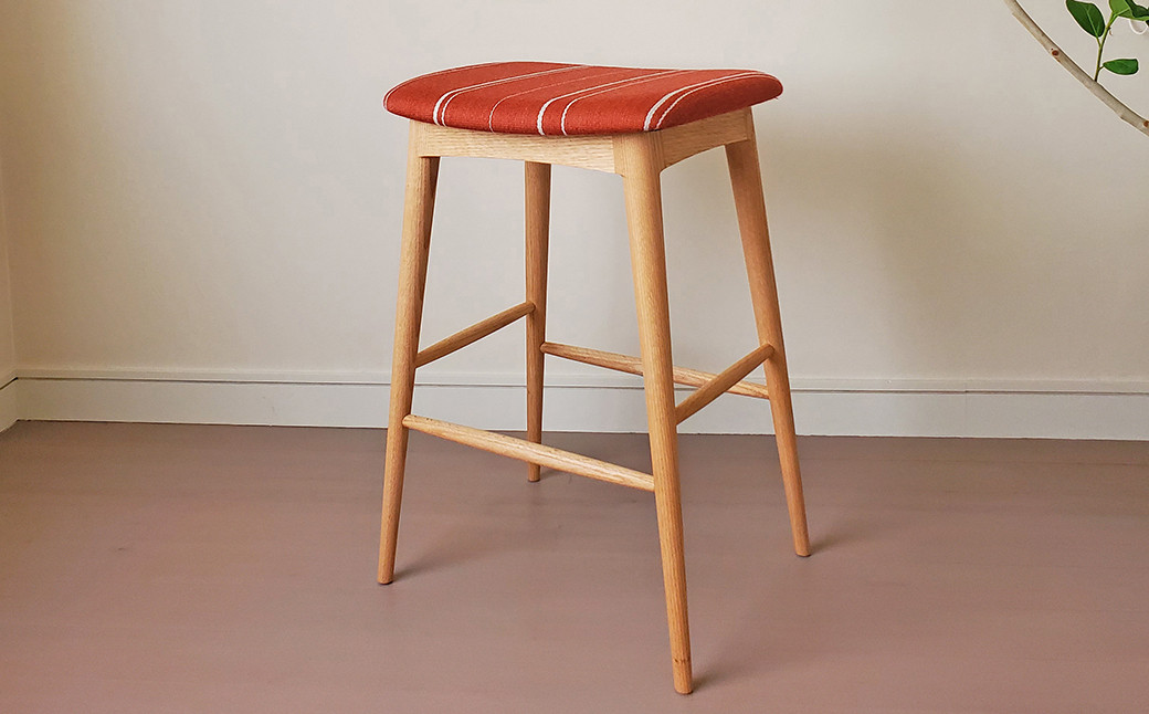 【完全受注生産】 elfin high stool  (ハイスツール)【樹種：レッドオーク】椅子 インテリア