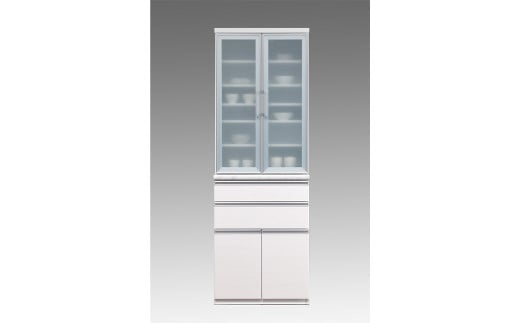 食器棚 ルシエル 70DB【白柾目・キングウッド】