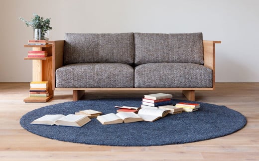 【受注生産】職人が丁寧に仕上げた天然木の存在感と掛け心地の良さが特徴の ソファ ウォールナット または オーク HIRASHIMA CARAMELLA High Sofa 189（張地：ファブリック）