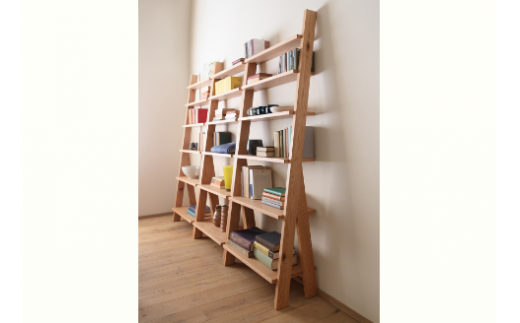 天然木シェルフ 本棚 幅84cm / ウォールナット材 または オーク材 【HIRASHIMA SCALA Shelf 084】 受注生産