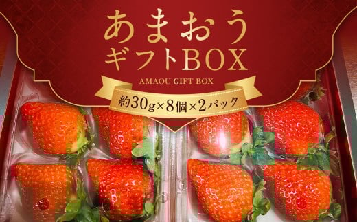 あまおう ギフト BOX 約30g×8個×2パック 計約480g