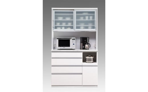 食器棚 ルシエル 120OP【白柾目・キングウッド】