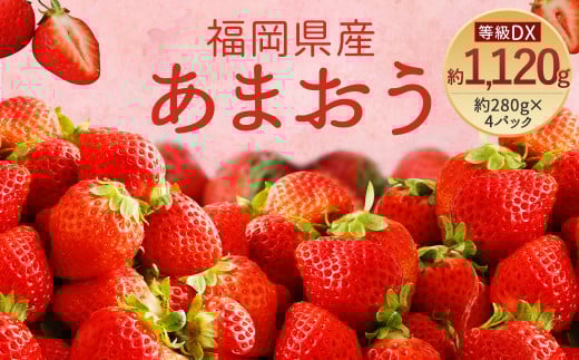 あまおう 等級DX 約1,120g 約280g×4 いちご 苺 果物 フルーツ