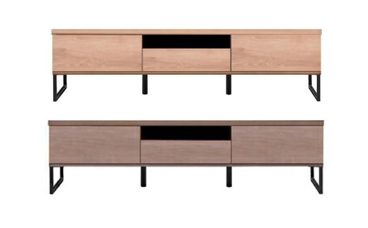 リモーネ180TVボード NA・GJ TVボード NA・GJ テレビ台 引出し 収納 強化紙 強化ガラス（スモークグレー） ブラック スチール脚 フルオープン三段レール 木目調 家具 インテリア 福岡県 柳川市 送料無料