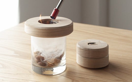 くりのグラススモーカー 直径10cm ／ 燻製器 燻製機 燻製 スモーカー 調理器具 インテリア 雑貨 アウトドア キャンプ ギフト 贈物 ギフトボックス 日本製 福岡県 柳川市