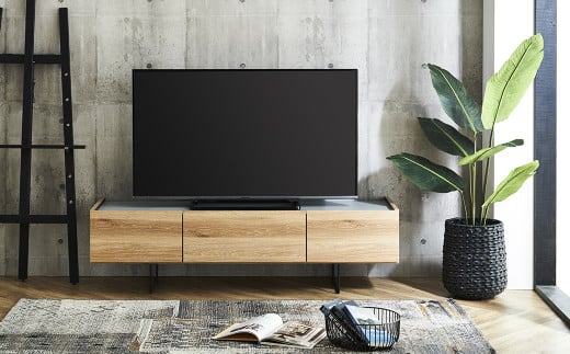 150 TVボード ダブル (ナチュラル・ブラウン) テレビ台 棚 インテリア