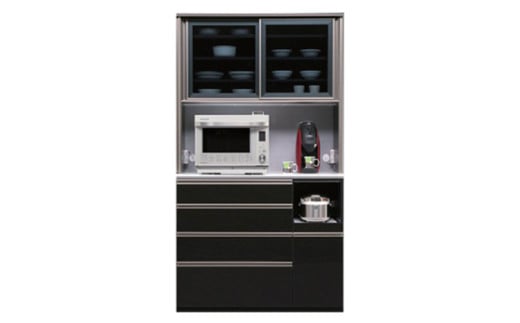 食器棚 レガシー 120OP【黒木目・白柾目】