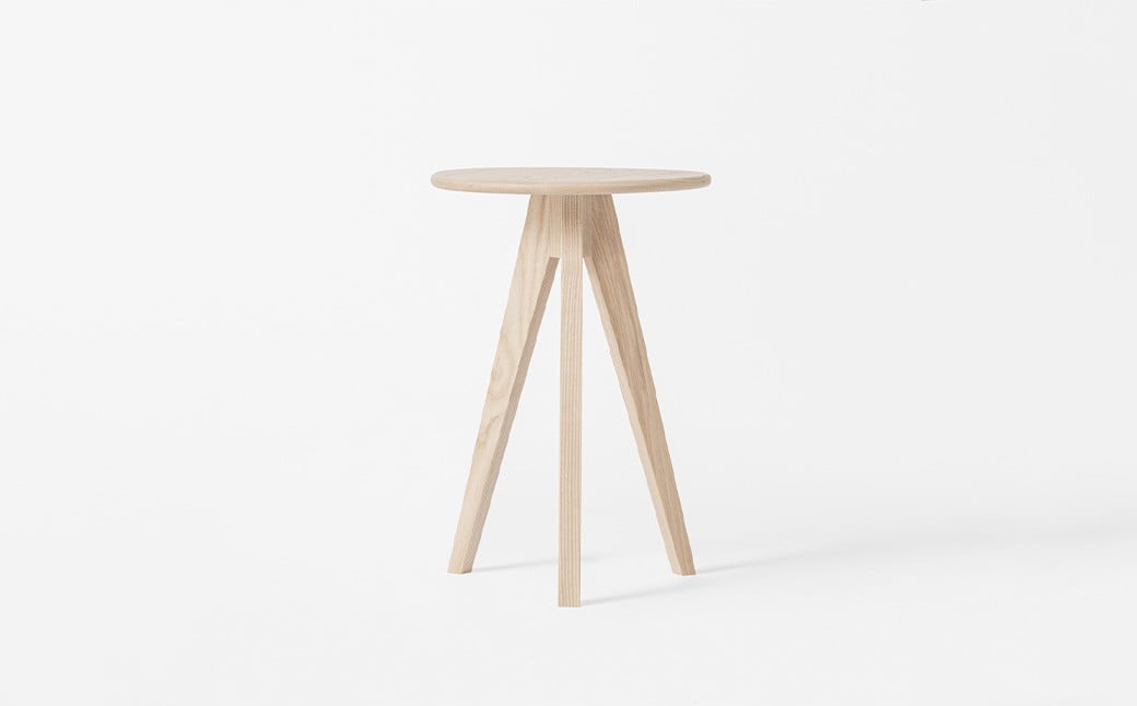 ミツキ コーヒーテーブル ホワイトアッシュ 高さ60cm 選べる2タイプ 【ラウンドタイプ/テーパータイプ】